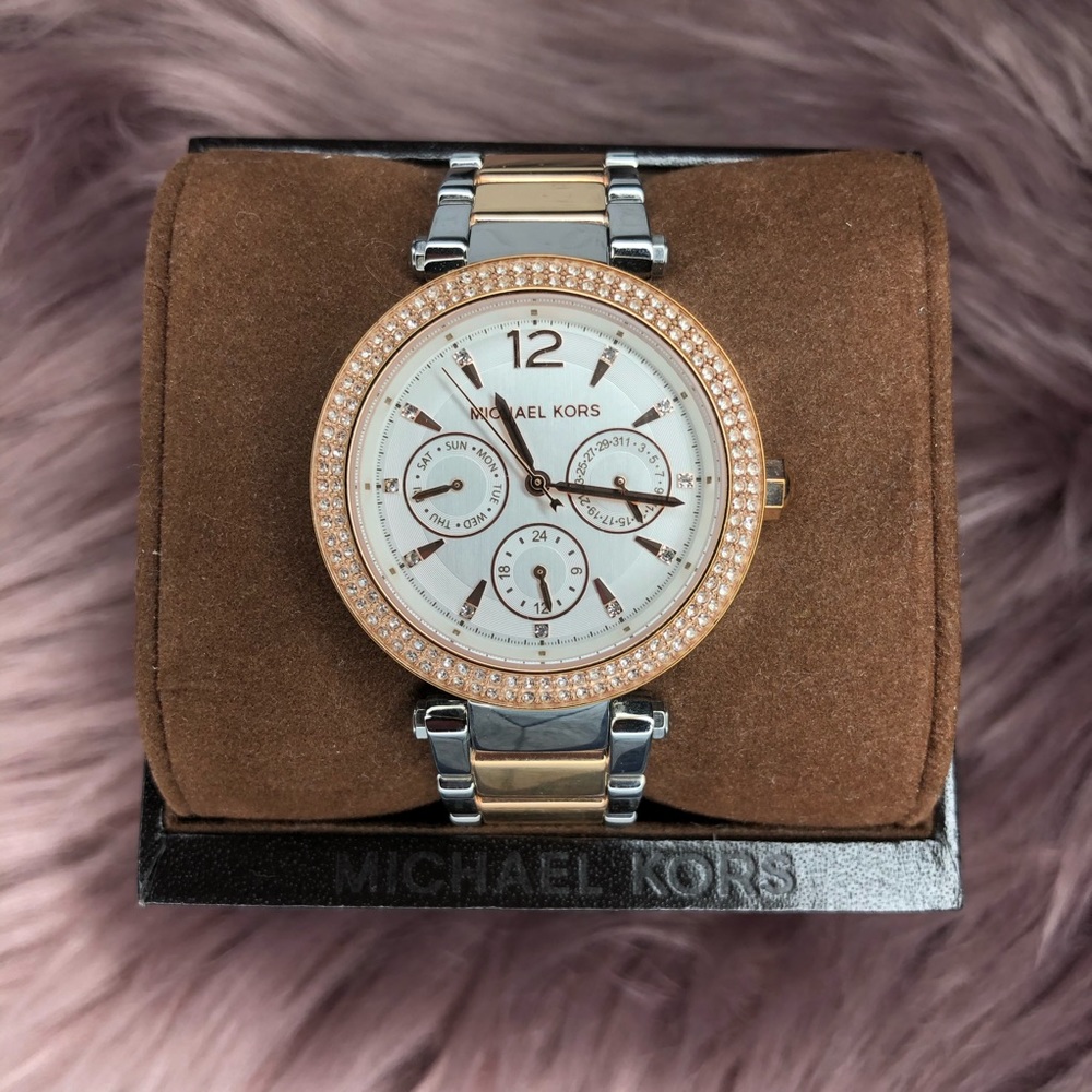 Michael Kors Rose Gold/Silver Watch